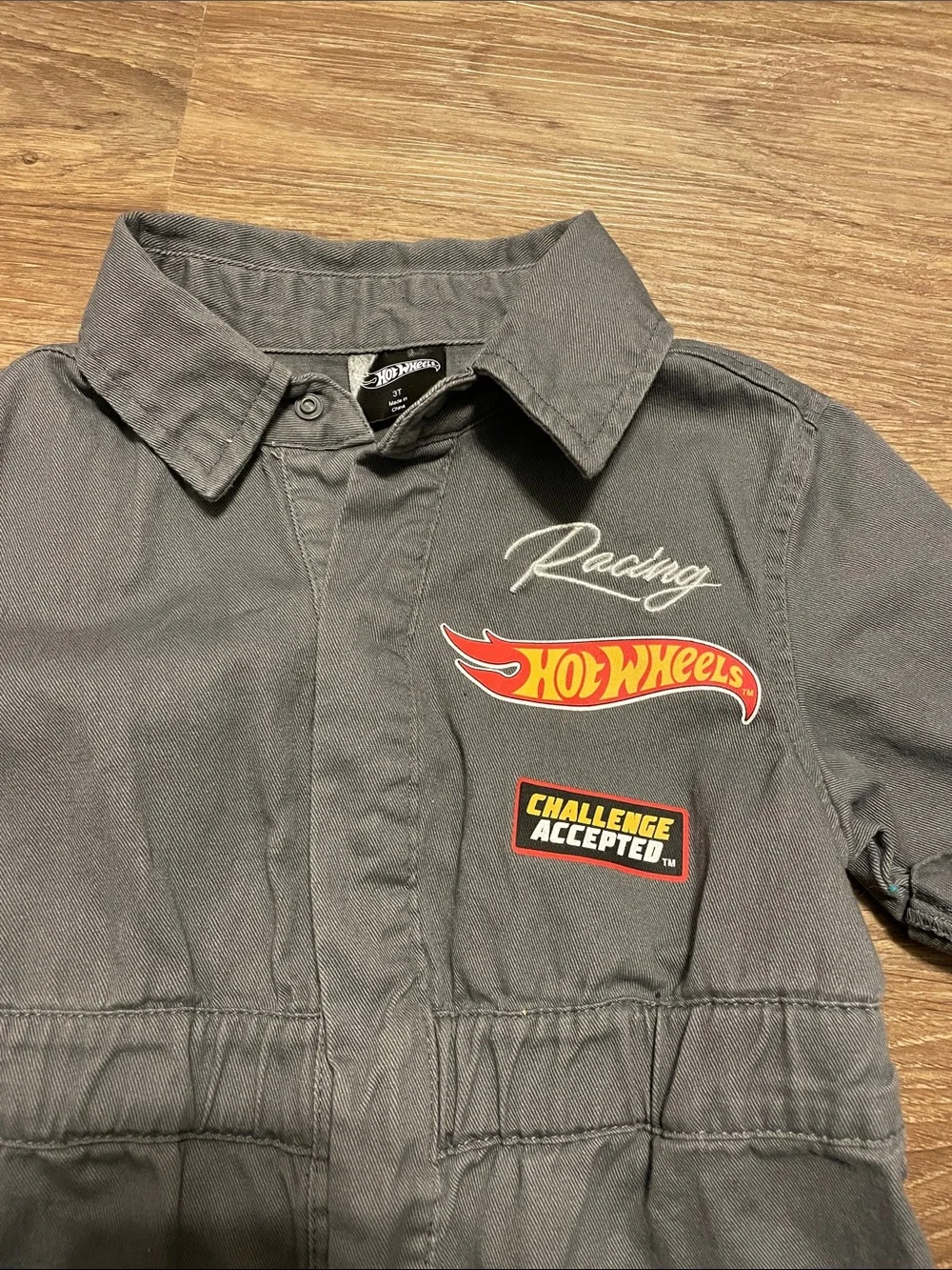 Hot Wheels Kids Gray Racing Jumpsuit Costume